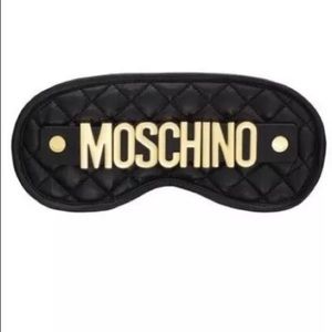 NEW MOSCHINO H&M LEATHER SLEEP MASK QUILTED LINED